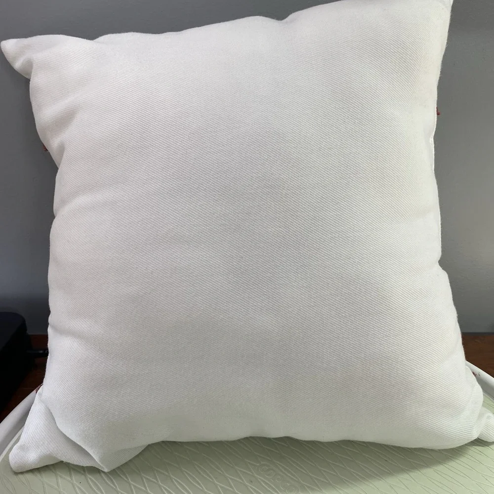 16x16 plump textured geometric pattern‎ throw pillow. blue/white/yellow/rust